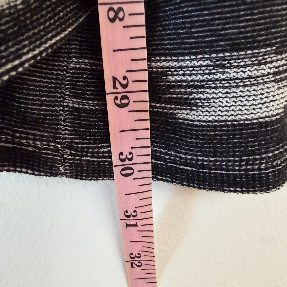 Eileen Fisher Black Kimono Cardigan Medium Open Sweater Pattern Office Knit - Picture 10 of 11